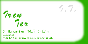 iren ter business card